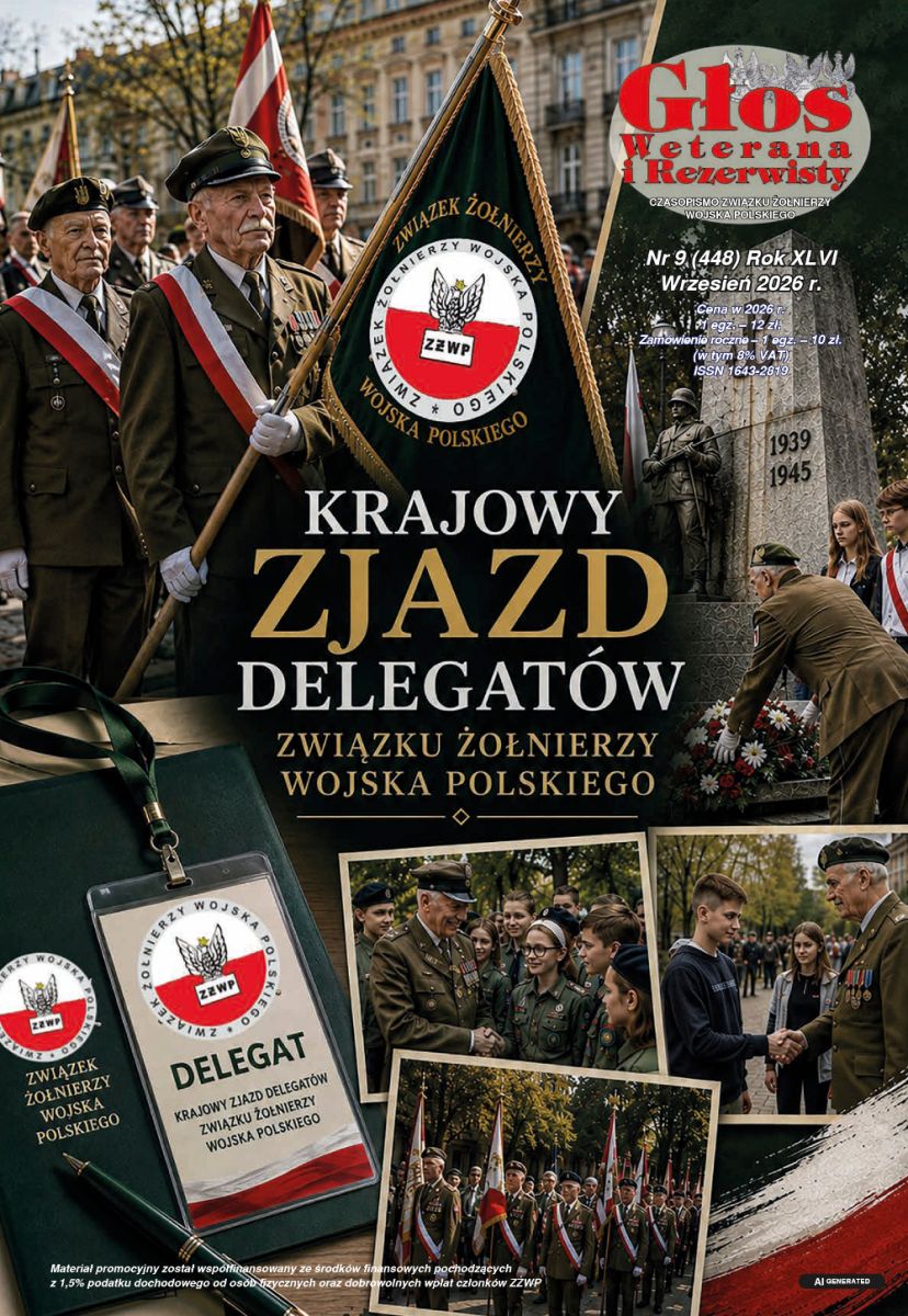 Okładka miesięcznika „Głos Weterana i Rezerwisty” nr 9 (448), wrzesień 2026
